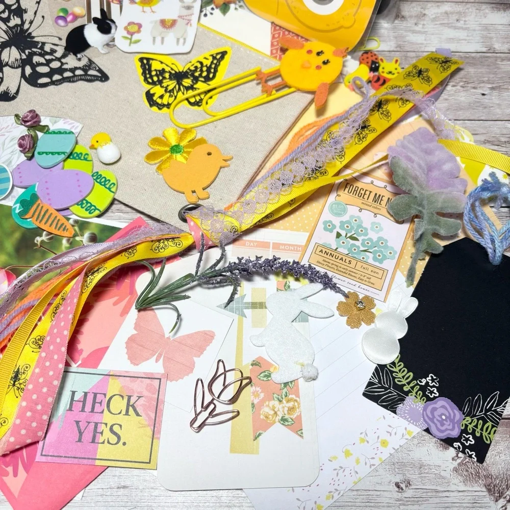 Spring Easter Junk Journal Kit & Planner Decor Supplies Scrapbook Lot Ephemera